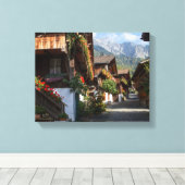 スイスヴィレッジウィフラワーボックスキャンバス印刷 キャンバスプリント (インサイチュ (ウッドフロア))