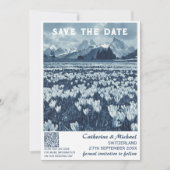 スイスヴィンテージウェディングトラベルQRコード セーブザデート (正面)