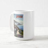 スイスヴィンテージスイス観光旅行ポスター コーヒーマグカップ (正面左)