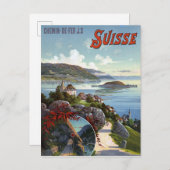 スイスヴィンテージスイス観光旅行ポスター ポストカード (正面/裏面)
