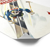 スイスヴィンテージスキーポスター ポスター (角)