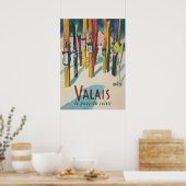 スイスヴィンテージスキーポスター ポスター (キッチン)