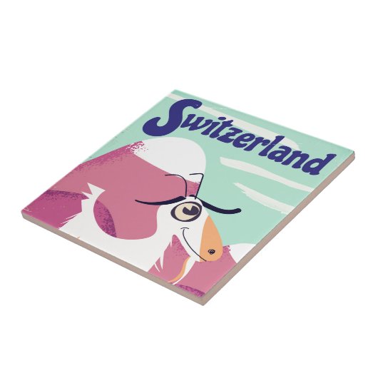 スイスヴィンテージスタイル旅行ポスター タイル (側面)