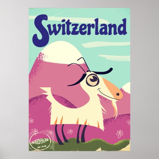 スイスヴィンテージスタイル旅行ポスター ポスター (正面)