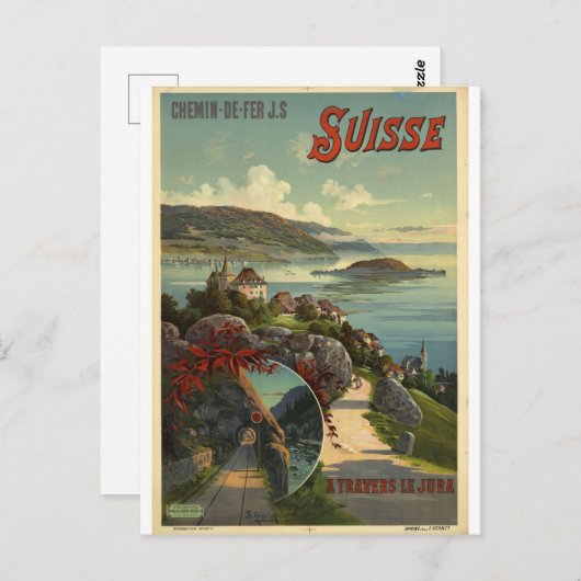 スイスヴィンテージ旅行はがき ポストカード (正面/裏面)