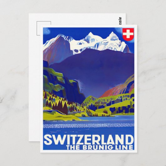 スイスヴィンテージ旅行はがき ポストカード (正面/裏面)