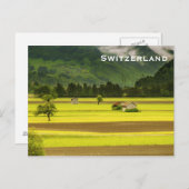 スイスヴィンテージ旅行観光客追加 ポストカード (正面/裏面)