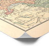 スイスヴィンテージ1923年地図プリント ポスター (角)