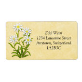 スイス人によってEdelweissはカスタマイズ可能なラベルが開花します ラベル (正面)