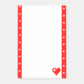 スイス人のストライプな旗 ポストイット (正面)