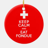 スイス人のパーティー! 穏やか保ち、フォンデュを食べて下さい! セラミックオーナメント (裏面)