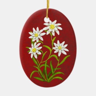 スイス人のEdelweissの高山の花のオーナメント セラミックオーナメント