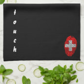 スイス人のtouchの指紋の旗 キッチンタオル (折り畳み)