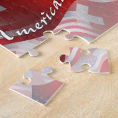 スイス人アメリカの振る旗 ジグソーパズル (側面)