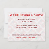 スイス人アメリカの振る旗 招待状 (裏面)