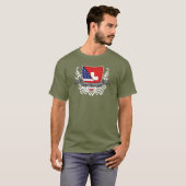 スイス人アメリカの盾の旗 Tシャツ (正面フル)