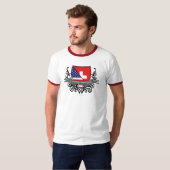 スイス人アメリカの盾の旗 Tシャツ (正面フル)