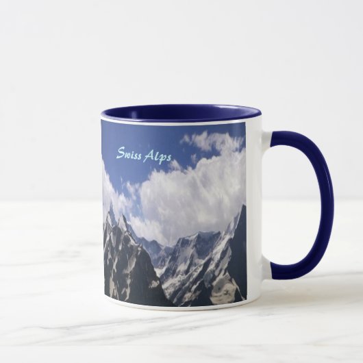 スイス人アルプスの信号器のマグ マグカップ (右)