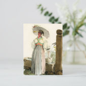 スイス伝統的のアンテルワルデンの衣装 ポストカード (スタンド正面)