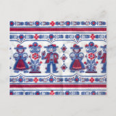 スイス伝統的ファブリックデザイン ポストカード (正面)