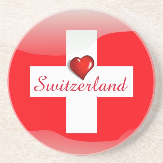 スイス光沢フラグ コースター (正面)