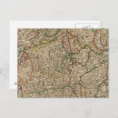 スイス刻印された地図 ポストカード (正面/裏面)
