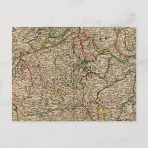 スイス刻印された地図 ポストカード