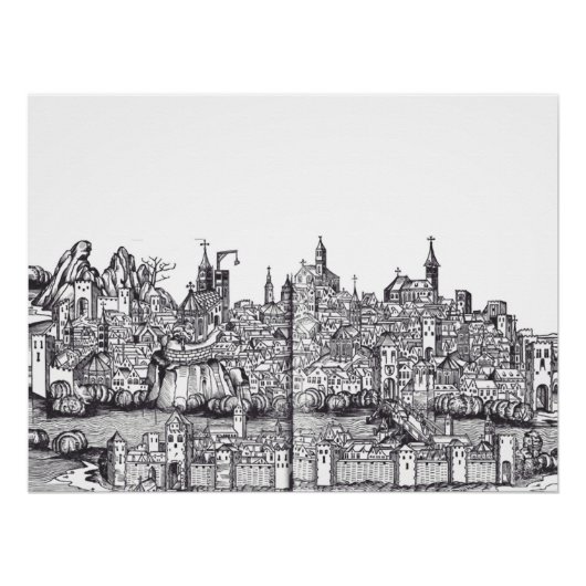 スイス北西部のバーゼル市 ポスター (正面)