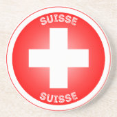 スイス十字 瑞西 サークル型 コースター (正面)