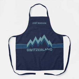スイス名前をカスタムする エプロン