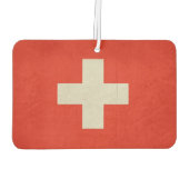 スイス国グランジ旗 カーエアーフレッシュナー (裏面)