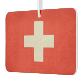 スイス国グランジ旗 カーエアーフレッシュナー (左)