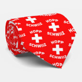スイス国慶日おめでとう Hopp Schwiiz Go Switzerland ネクタイ (ロール)