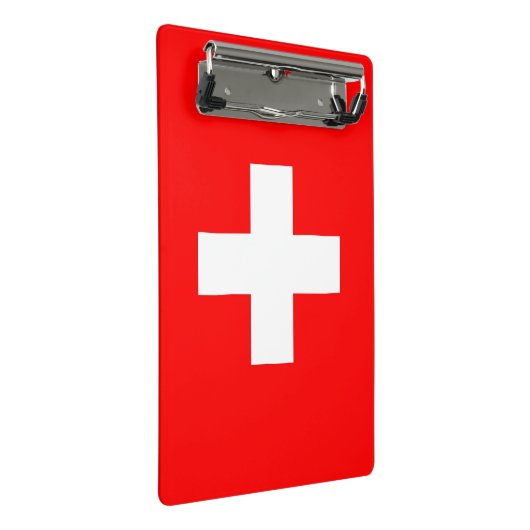 スイス国旗が付いたミニクリップボード ミニクリップボード (アングル)