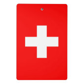 スイス国旗が付いたミニクリップボード ミニクリップボード (裏面)
