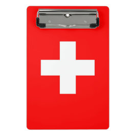 スイス国旗が付いたミニクリップボード ミニクリップボード