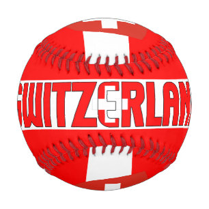 スイス国旗とコート・オブ・アームズ 野球ボール