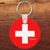 スイス国旗とスイスの休日，愛国者/スポーツ キーホルダー (裏面)