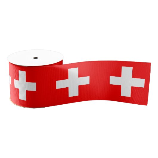スイス国旗とスイスの旅行，休日/スポーツ グログランリボン (リール)