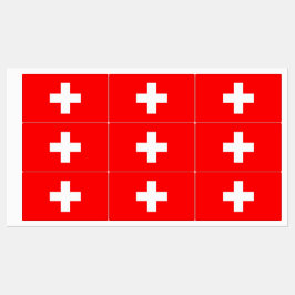 スイス国旗のある愛国的なラベル ラベル