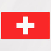 スイス国旗のある愛国的なラベル ラベル (デザイン2)