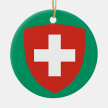 スイス国旗のクリスマスオーナメント