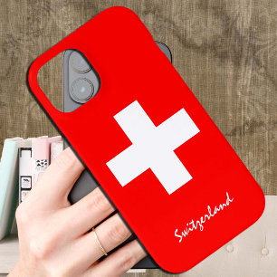 スイス国旗のケース、スイスファッションクロス/スポーツ iPhone 15ケース