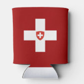 スイス国旗のコート・オブ・アームズ 缶クーラー (裏面)