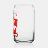 スイス国旗のサッカーボールレッドパーソナライゼーション ガラス缶 (左)