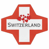 スイス国旗のサッカーボール サッカーボール (フラット)