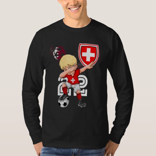 スイス国旗のサッカー Tシャツ (正面)