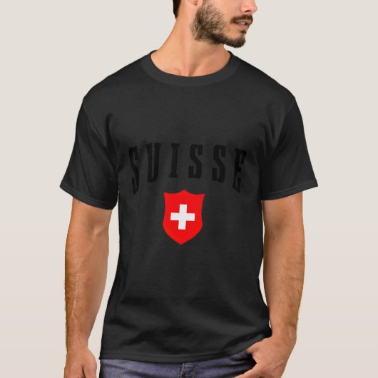 スイス国旗のスイス Tシャツ (正面)