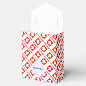 スイス国旗のタイル貼りパーソナライズされた フェイバーボックス (オープン)