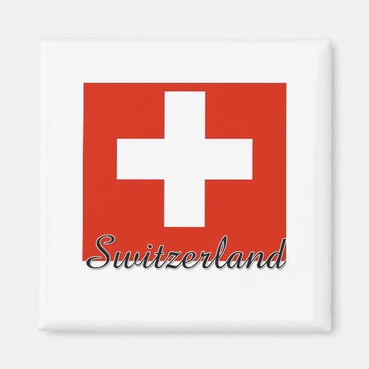 スイス国旗のデザイン マグネット (正面)